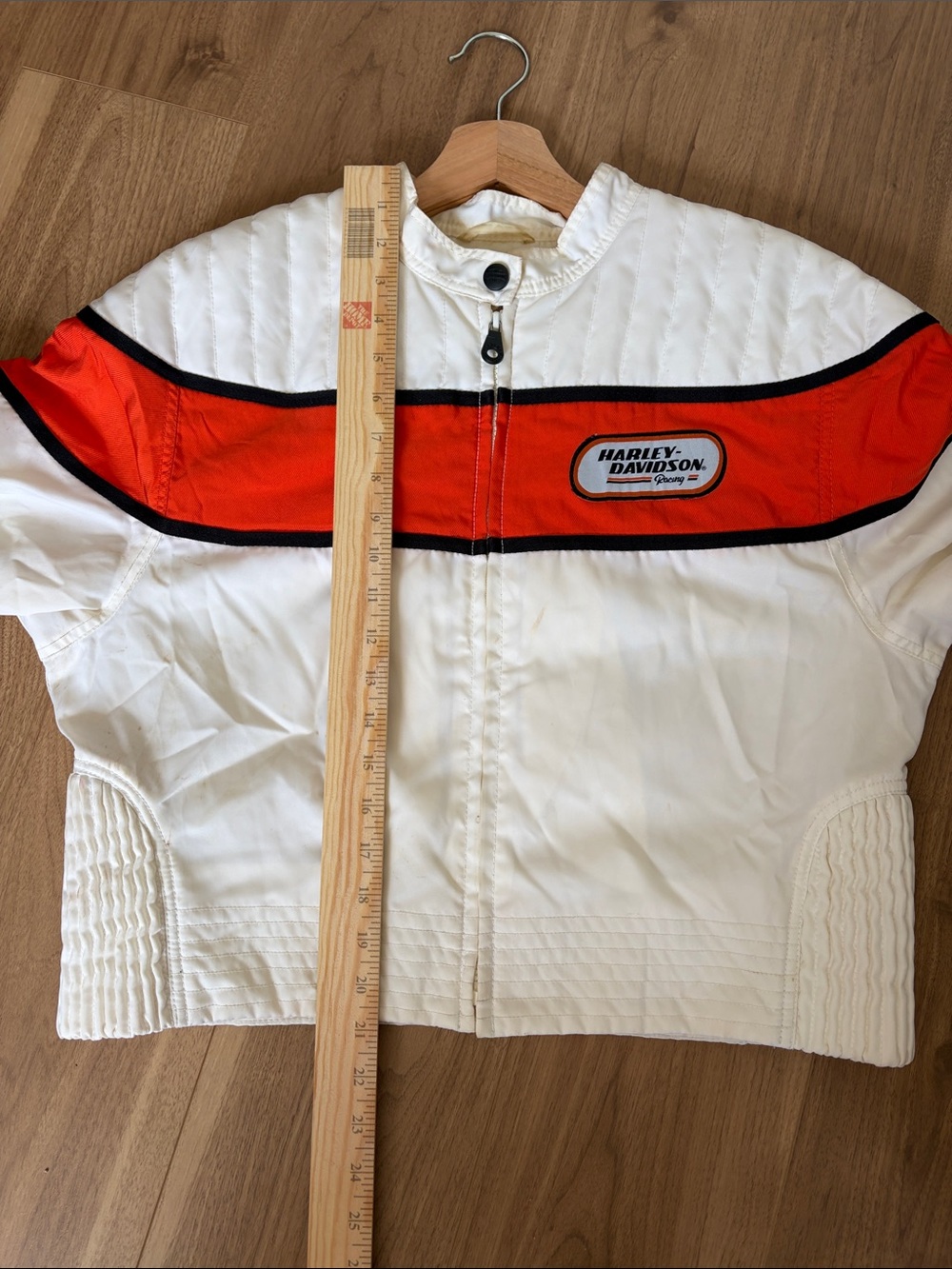 Harley-Davidson White Jacket with Orange Racing Stripe - Picture 16 of 16
